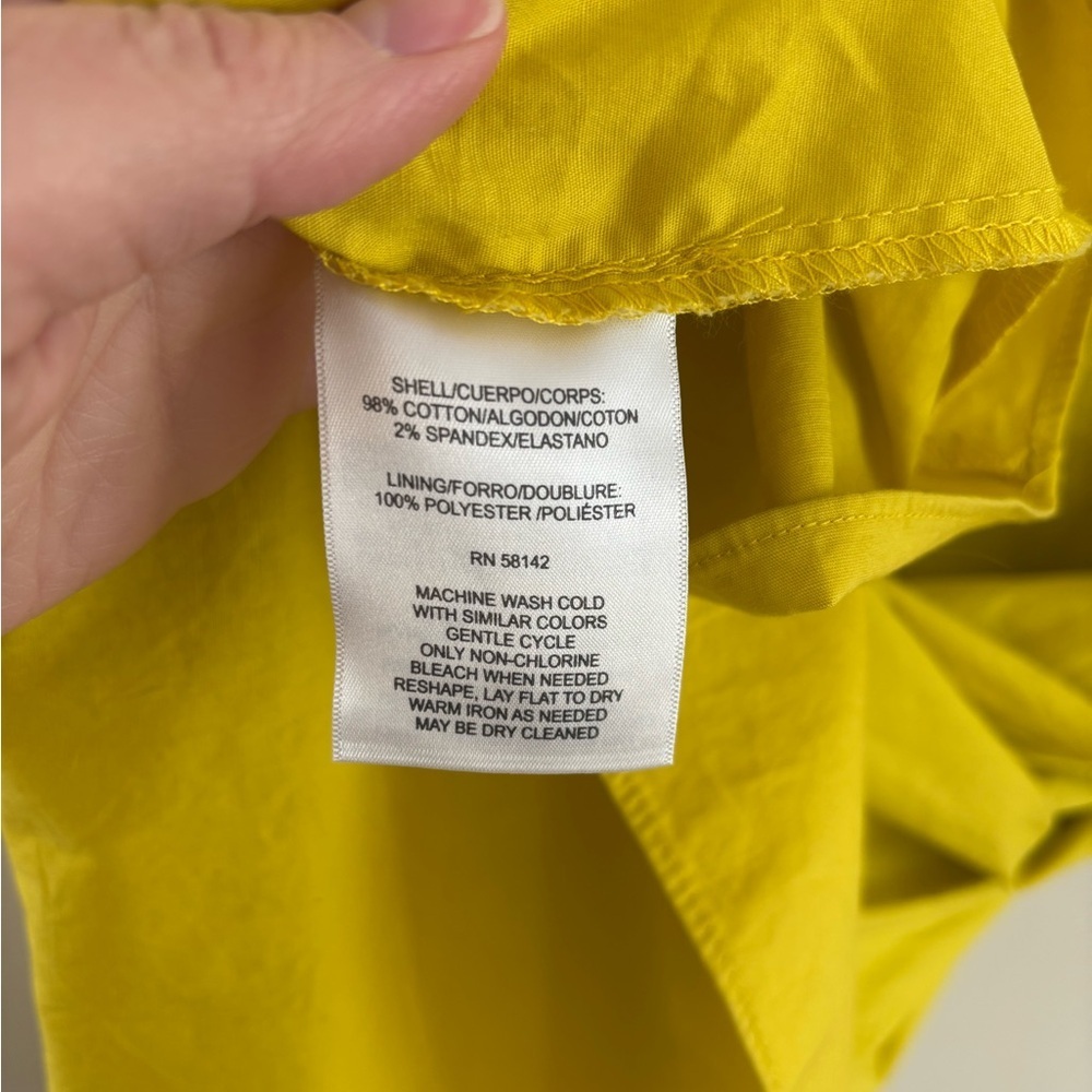 Maggy London Yellow Maxi Dress, Size 10, Cotton, Summer Beachy Dress - Picture 6 of 7